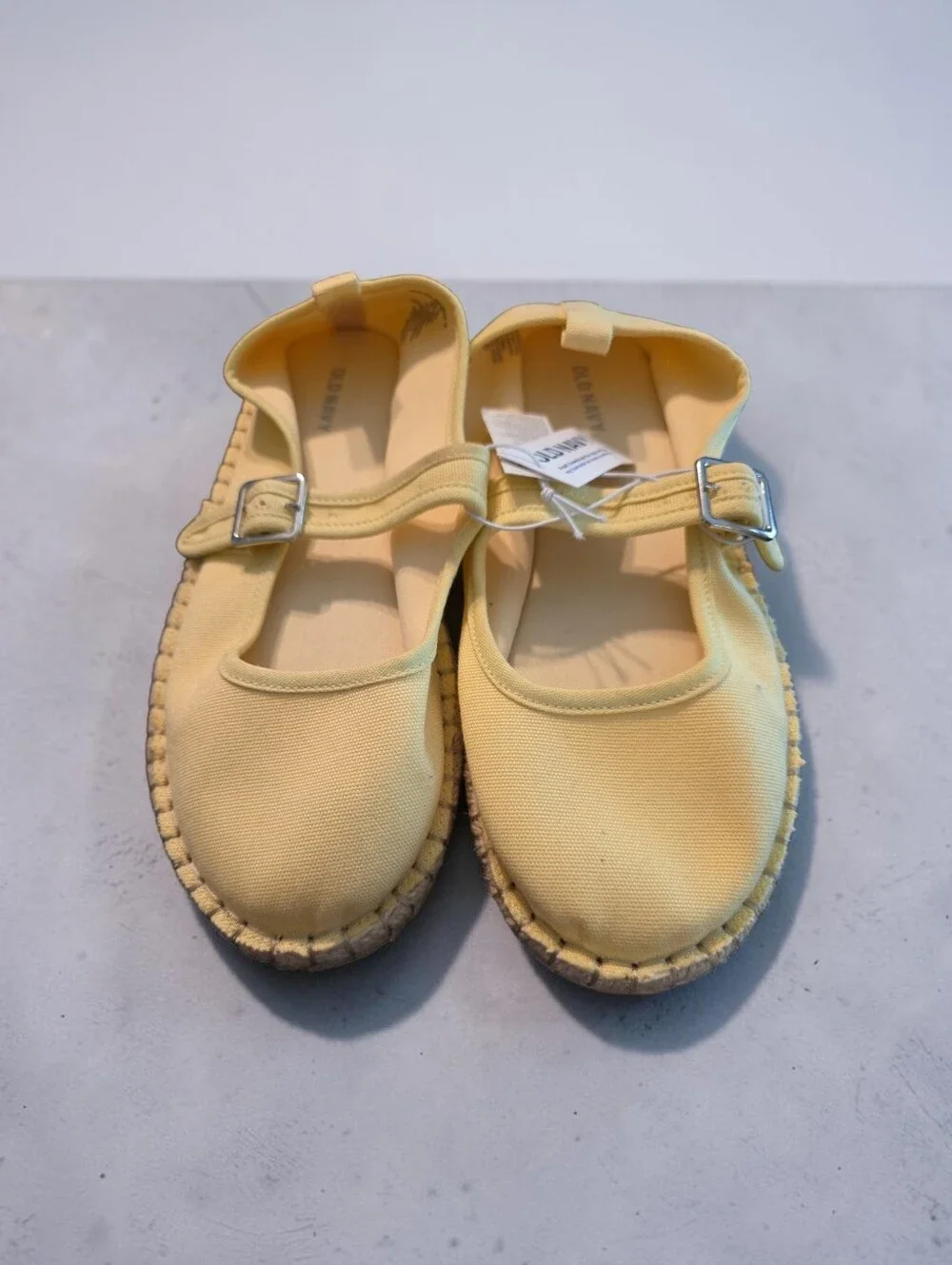 Nwt Old Navy Women’s Yellow Mary Jane Espadrille Flats